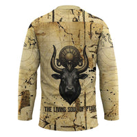 Apis Hockey Jersey Ancient Egyptian Papyrus Map, Egyptian Crown Bull Illustration - Wonder Print Shop