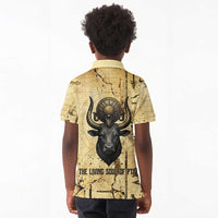 Apis Kid Polo Shirt Ancient Egyptian Papyrus Map, Egyptian Crown Bull Illustration - Wonder Print Shop