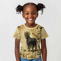 Apis Kid T shirt Ancient Egyptian Papyrus Map, Egyptian Crown Bull Illustration - Wonder Print Shop