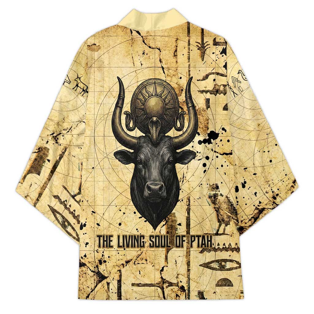 Apis Kimono Ancient Egyptian Papyrus Map, Egyptian Crown Bull Illustration - Wonder Print Shop