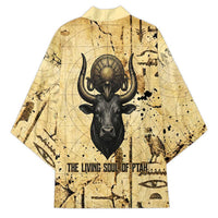 Apis Kimono Ancient Egyptian Papyrus Map, Egyptian Crown Bull Illustration - Wonder Print Shop