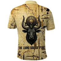 Apis Polo Shirt Ancient Egyptian Papyrus Map, Egyptian Crown Bull Illustration - Wonder Print Shop