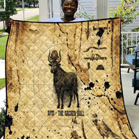 Apis Quilt Ancient Egyptian Papyrus Map, Egyptian Crown Bull Illustration - Wonder Print Shop