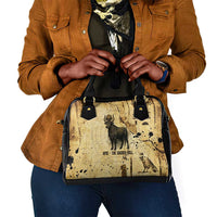 Apis Shoulder Handbag Ancient Egyptian Papyrus Map, Egyptian Crown Bull Illustration - Wonder Print Shop