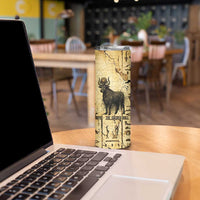 Apis Skinny Tumbler Ancient Egyptian Papyrus Map, Egyptian Crown Bull Illustration - Wonder Print Shop