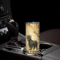Apis Skinny Tumbler Ancient Egyptian Papyrus Map, Egyptian Crown Bull Illustration - Wonder Print Shop