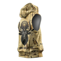Apis Sleeveless Hoodie Ancient Egyptian Papyrus Map, Egyptian Crown Bull Illustration - Wonder Print Shop