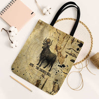 Apis Tote Bag Ancient Egyptian Papyrus Map, Egyptian Crown Bull Illustration - Wonder Print Shop