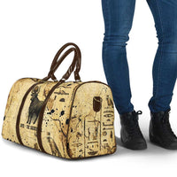 Apis Travel Bag Ancient Egyptian Papyrus Map, Egyptian Crown Bull Illustration - Wonder Print Shop
