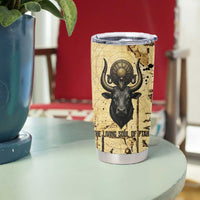 Apis Tumbler Cup Ancient Egyptian Papyrus Map, Egyptian Crown Bull Illustration - Wonder Print Shop