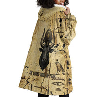 Apis Wearable Blanket Hoodie Ancient Egyptian Papyrus Map, Egyptian Crown Bull Illustration - Wonder Print Shop