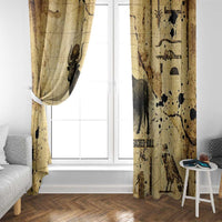 Apis Window Curtain Ancient Egyptian Papyrus Map, Egyptian Crown Bull Illustration - Wonder Print Shop