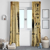 Apis Window Curtain Ancient Egyptian Papyrus Map, Egyptian Crown Bull Illustration - Wonder Print Shop
