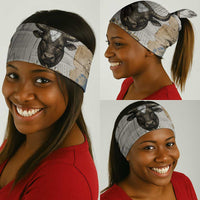 Apis Ancient Egyptian Neck Gaiter with Beige-Gray Hieroglyphic, Ornate Bull Head, and Gold-Blue Typography - Wonder Print Shop