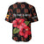 Uganda Baseball Jersey with Hibiscus Flower Pattern and The Pearl of Africa Text