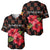 Uganda Baseball Jersey with Hibiscus Flower Pattern and The Pearl of Africa Text