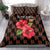 Uganda Bedding Set with Hibiscus Flower Pattern and The Pearl of Africa Text