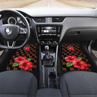 Uganda Car Mats with Hibiscus Flower Pattern and The Pearl of Africa Text