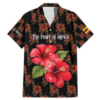 Uganda Family Matching Mermaid Dress and Hawaiian Shirt with Hibiscus Flower Pattern and The Pearl of Africa Text