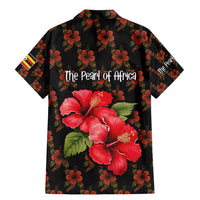 Uganda Family Matching Mermaid Dress and Hawaiian Shirt with Hibiscus Flower Pattern and The Pearl of Africa Text