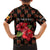 Uganda Family Matching Summer Maxi Dress and Hawaiian Shirt with Hibiscus Flower Pattern and The Pearl of Africa Text