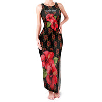 Uganda Family Matching Tank Maxi Dress and Hawaiian Shirt with Hibiscus Flower Pattern and The Pearl of Africa Text