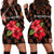 Uganda Hoodie Dress with Hibiscus Flower Pattern and The Pearl of Africa Text