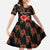 Uganda Kid Short Sleeve Dress with Hibiscus Flower Pattern and The Pearl of Africa Text