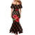 Uganda Mermaid Dress with Hibiscus Flower Pattern and The Pearl of Africa Text
