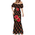 Uganda Mermaid Dress with Hibiscus Flower Pattern and The Pearl of Africa Text