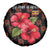 Uganda Spare Tire Cover with Hibiscus Flower Pattern and The Pearl of Africa Text