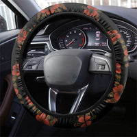 Uganda Steering Wheel Cover with Hibiscus Flower Pattern and The Pearl of Africa Text