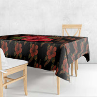Uganda Tablecloth with Hibiscus Flower Pattern and The Pearl of Africa Text