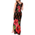 Uganda Tank Maxi Dress with Hibiscus Flower Pattern and The Pearl of Africa Text