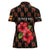 Uganda Women Polo Shirt with Hibiscus Flower Pattern and The Pearl of Africa Text