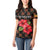 Uganda Women Polo Shirt with Hibiscus Flower Pattern and The Pearl of Africa Text