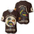 Uganda Baseball Jersey with Grey Crowned Crane and Tribal Pattern Spirit of Uganda Theme