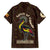 Uganda Family Matching Summer Maxi Dress and Hawaiian Shirt with Grey Crowned Crane and Tribal Pattern Spirit of Uganda Theme