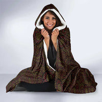 Uganda Hooded Blanket with Grey Crowned Crane and Tribal Pattern Spirit of Uganda Theme