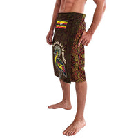 Uganda Lavalava with Grey Crowned Crane and Tribal Pattern Spirit of Uganda Theme