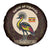 Uganda Spare Tire Cover with Grey Crowned Crane and Tribal Pattern Spirit of Uganda Theme