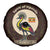Uganda Spare Tire Cover with Grey Crowned Crane and Tribal Pattern Spirit of Uganda Theme