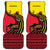 Uganda Car Mats with African Wildlife Elephant Lion and Crane in Tribal Pattern Design