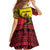 Uganda Family Matching Summer Maxi Dress and Hawaiian Shirt with African Wildlife Elephant Lion and Crane in Tribal Pattern Design