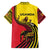 Uganda Family Matching Summer Maxi Dress and Hawaiian Shirt with African Wildlife Elephant Lion and Crane in Tribal Pattern Design