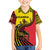 Uganda Family Matching Summer Maxi Dress and Hawaiian Shirt with African Wildlife Elephant Lion and Crane in Tribal Pattern Design