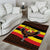 Uganda Area Rug with Crested Crane and Rise and Shine Tribal Pattern Design
