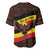 Uganda Baseball Jersey with Crested Crane and Rise and Shine Tribal Pattern Design