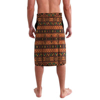 Uganda Lavalava with Crested Crane and Rise and Shine Tribal Pattern Design