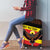 Uganda Luggage Cover with Crested Crane and Rise and Shine Tribal Pattern Design